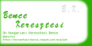 bence keresztesi business card